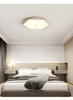 Lunarc Stone Flush Mount Ceiling Light in Yellow Travertine
