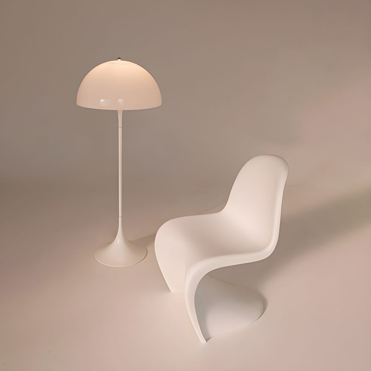 Danish Pandora Floor Standing Ins Style Mushroom Lamp
