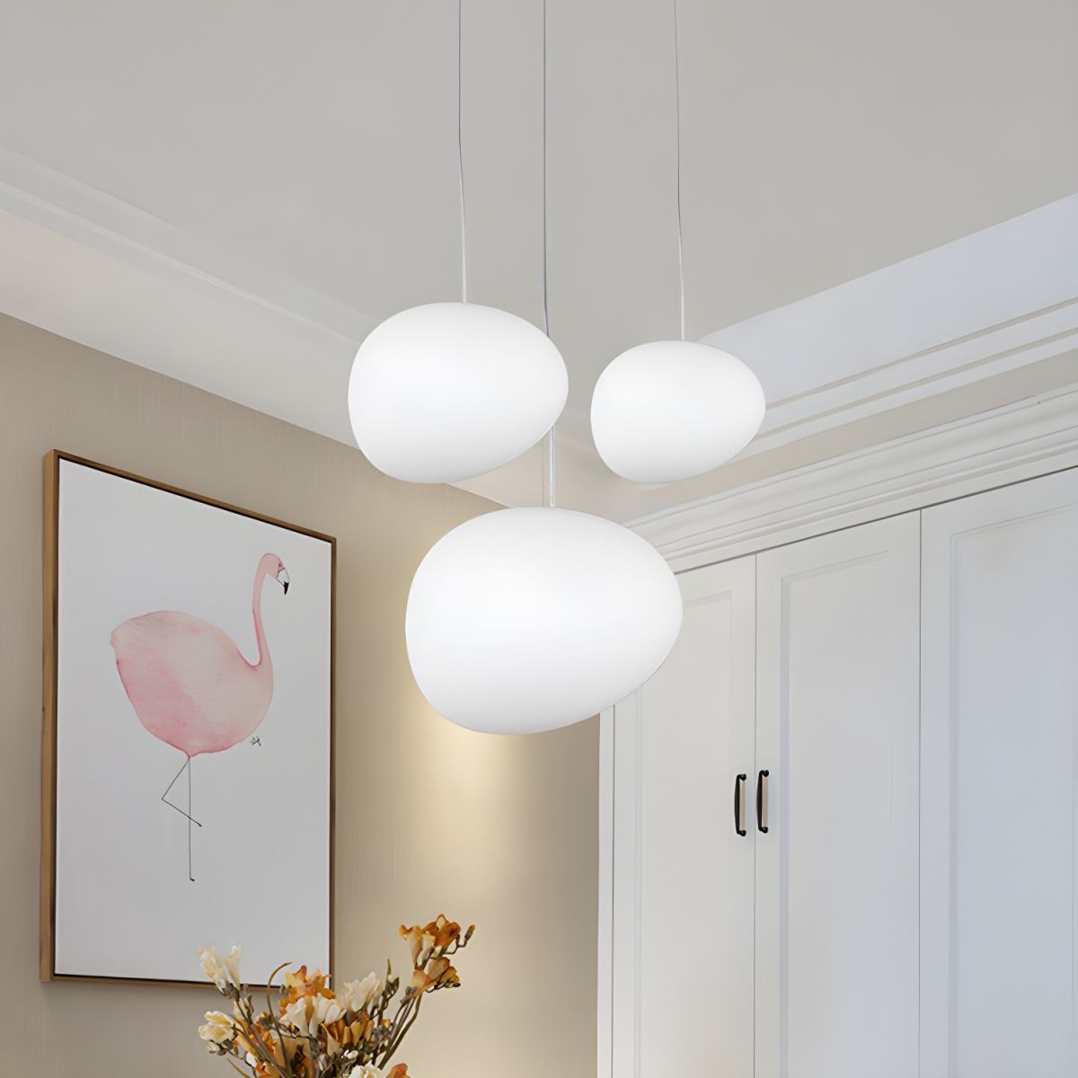 Nordic Living Room Pebble Pendant Lamp