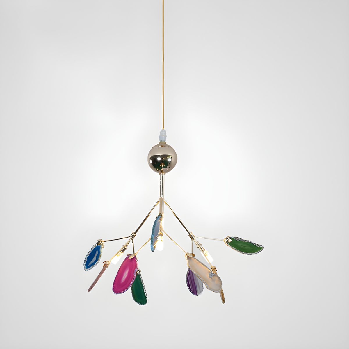 Nordic Minimalist Modern Simple Branch Agate Pendant Lamp