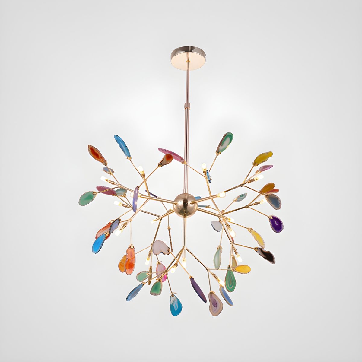 Nordic Minimalist Modern Simple Branch Agate Pendant Lamp