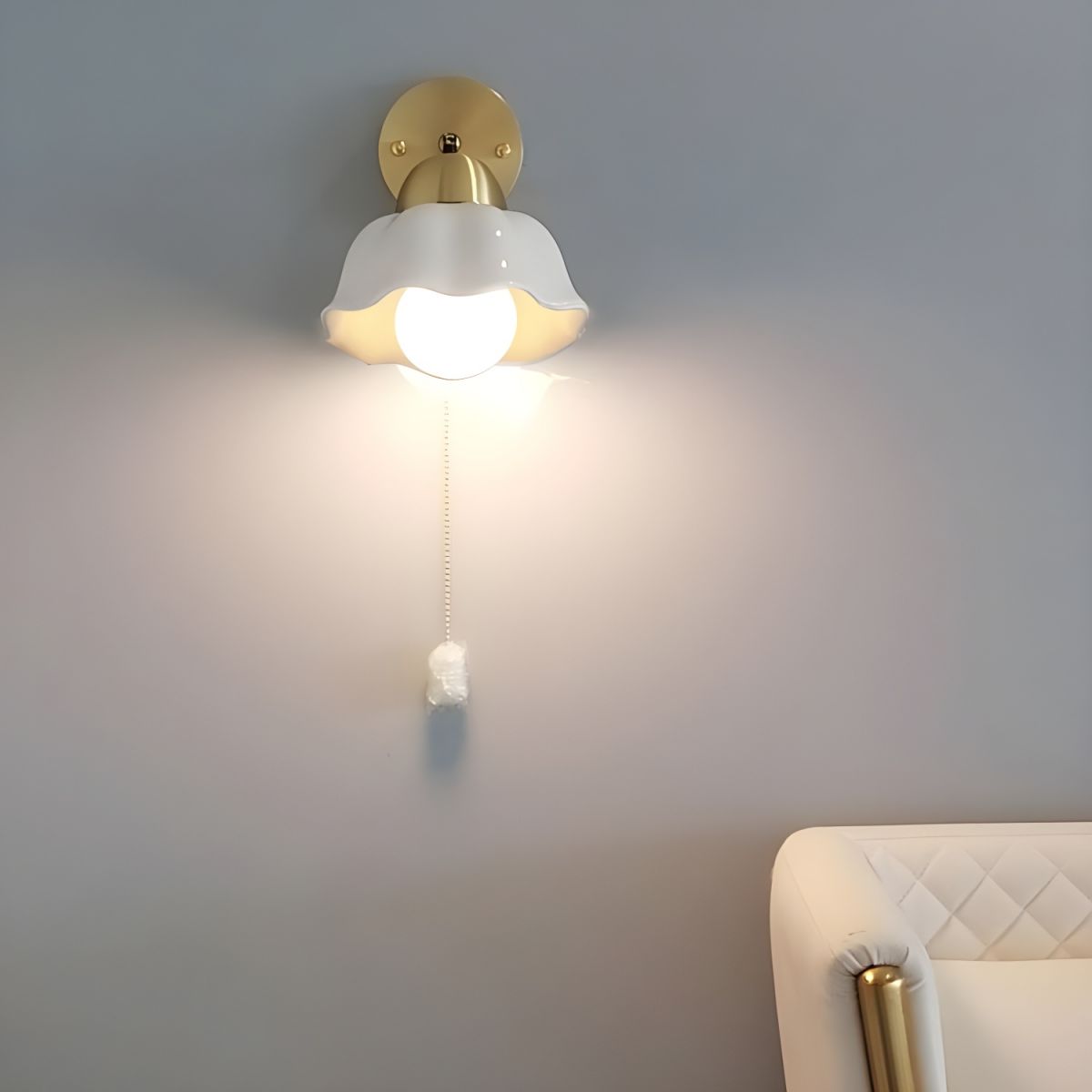 Medieval Ceramic Wall Lamp Japanese Minimalist Bedside Wall Lamp
