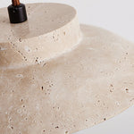 Luneva Pendant Light in Yellow Travertine | Modern Designer Hanging Lamp