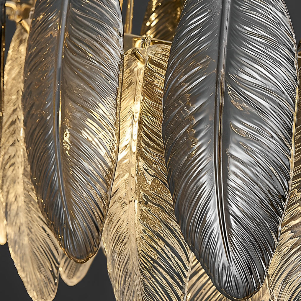 Feathers Glass Modern Chandelier Li002508