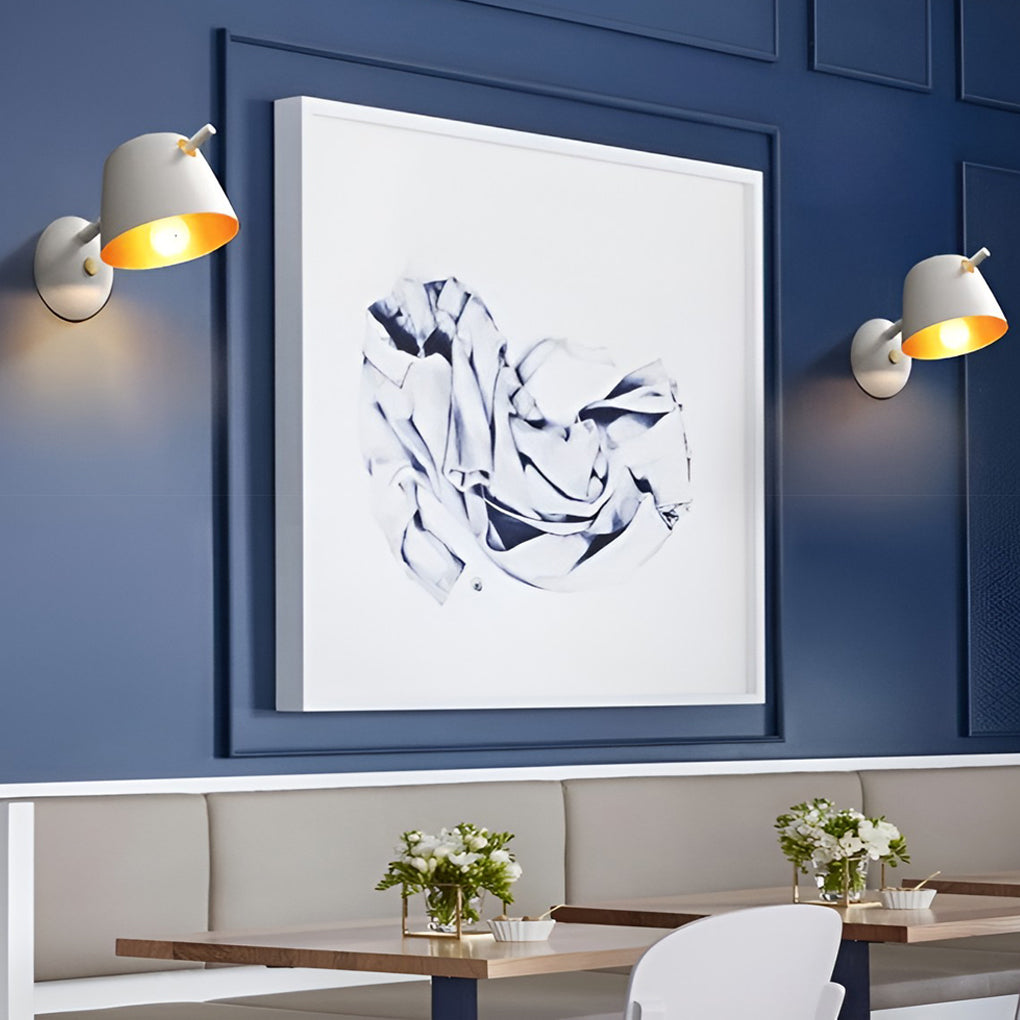 Hat Style Matte Metal Nordic Mounted Modern Wall Sconce Lighting