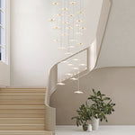 Lotus Leaves Led Staircase Chandelier Ha093921