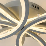 Led Flush Mount Flower Shaped Acrylic Ceiling Light White Gray Ceiling Lighting Fixture For Living Room