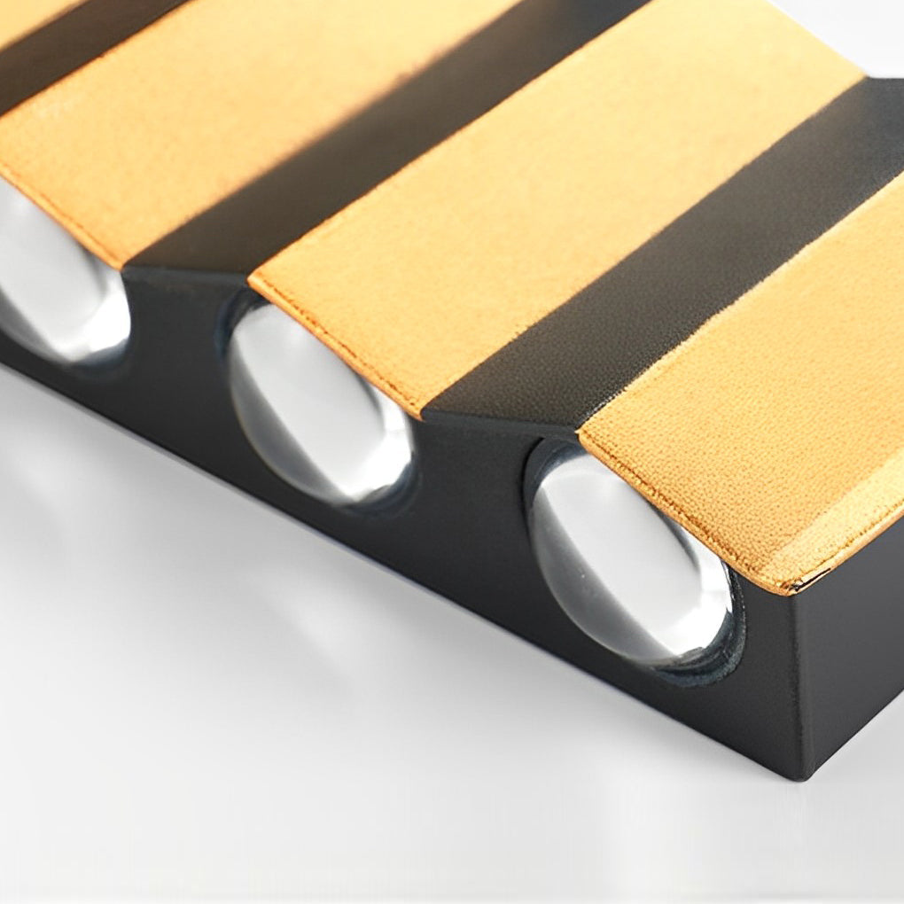 Black Gold Aluminum Led Outdoor Up Down Wall Light