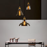 Smoke Gray Industrial Pendant Lamp Ha077613