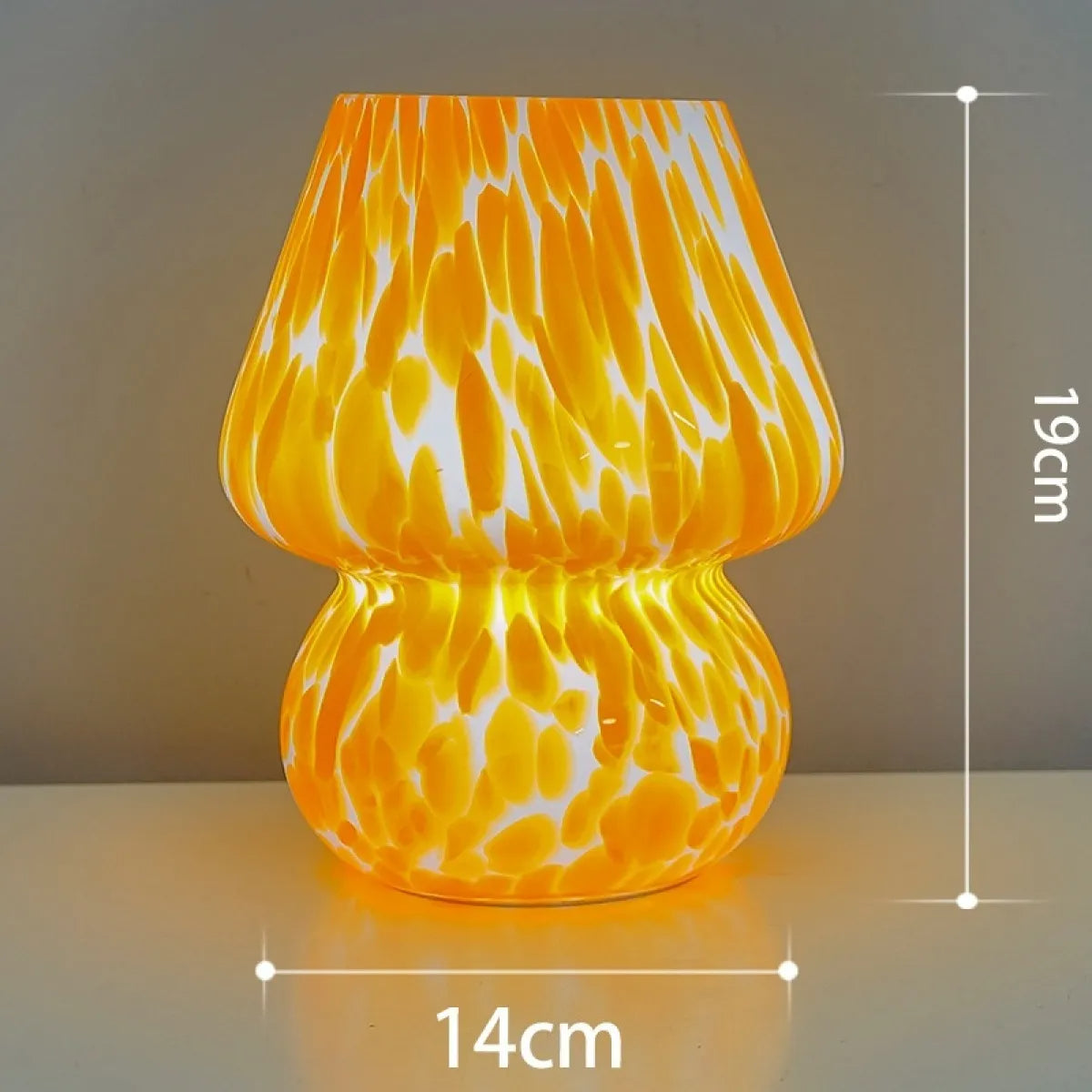 Creative Glass Retro Mushroom Table Lamp