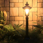 Classic Black LED Outdoor Post Light with Water Glass Lens