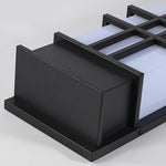 Retro Rectangular Black Outdoor Wall Lamp Li002110