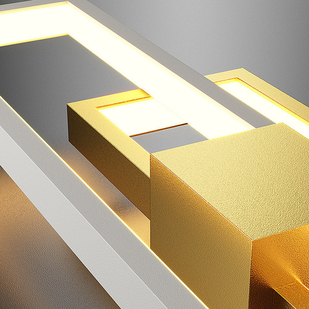 Rectangular Three Color Light Led Nordic Wall Light Fixture Wall Lamp