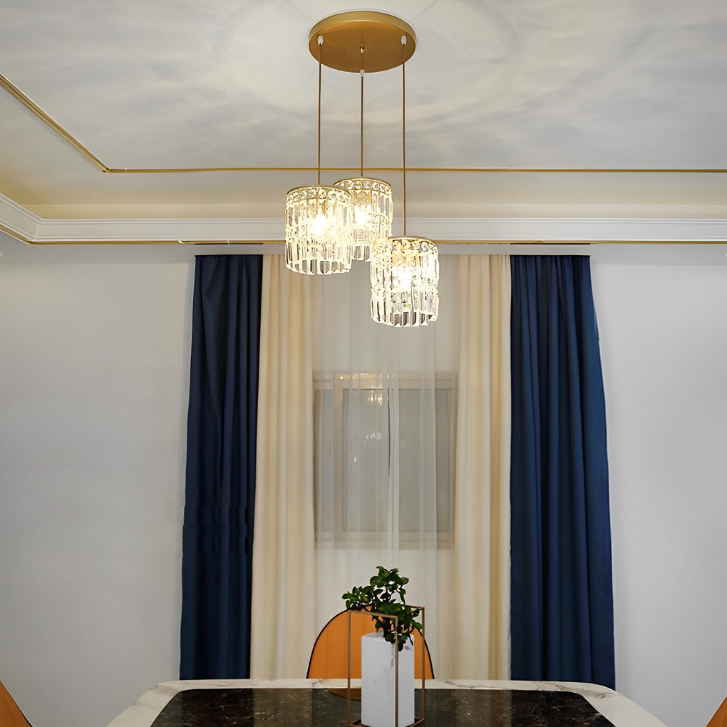 Cylindrical Crystal Shade Hanging Light Li002465