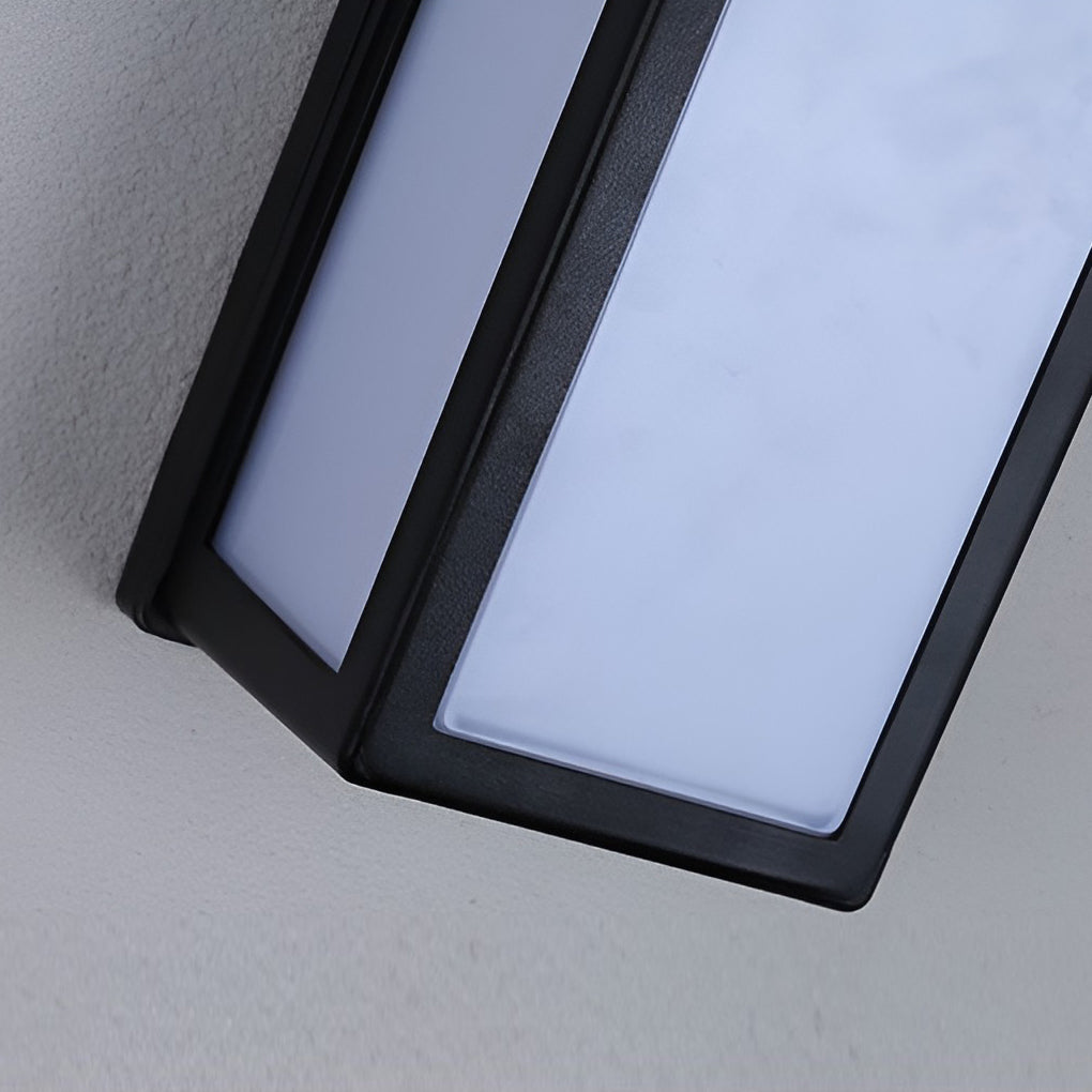Modern Black Outdoor Wall Sconce with Motion Sensor and LED Illumination
