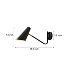 Modern Hoxton Hanging Wall Sconce With Conical Shade 1 Light