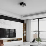 Square Grid LED Downlight Spotlight, 24° Beam, Surface Mount, Modern Architectural Ceiling Light