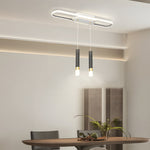 Long Circular Three Step Dimming Led Modern Ceiling Light Fixture Hanging Lamp