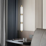 1 2 3 Heads Acrylic Cylinder Pendant Lights Modern Hanging Lamp In Gold Black