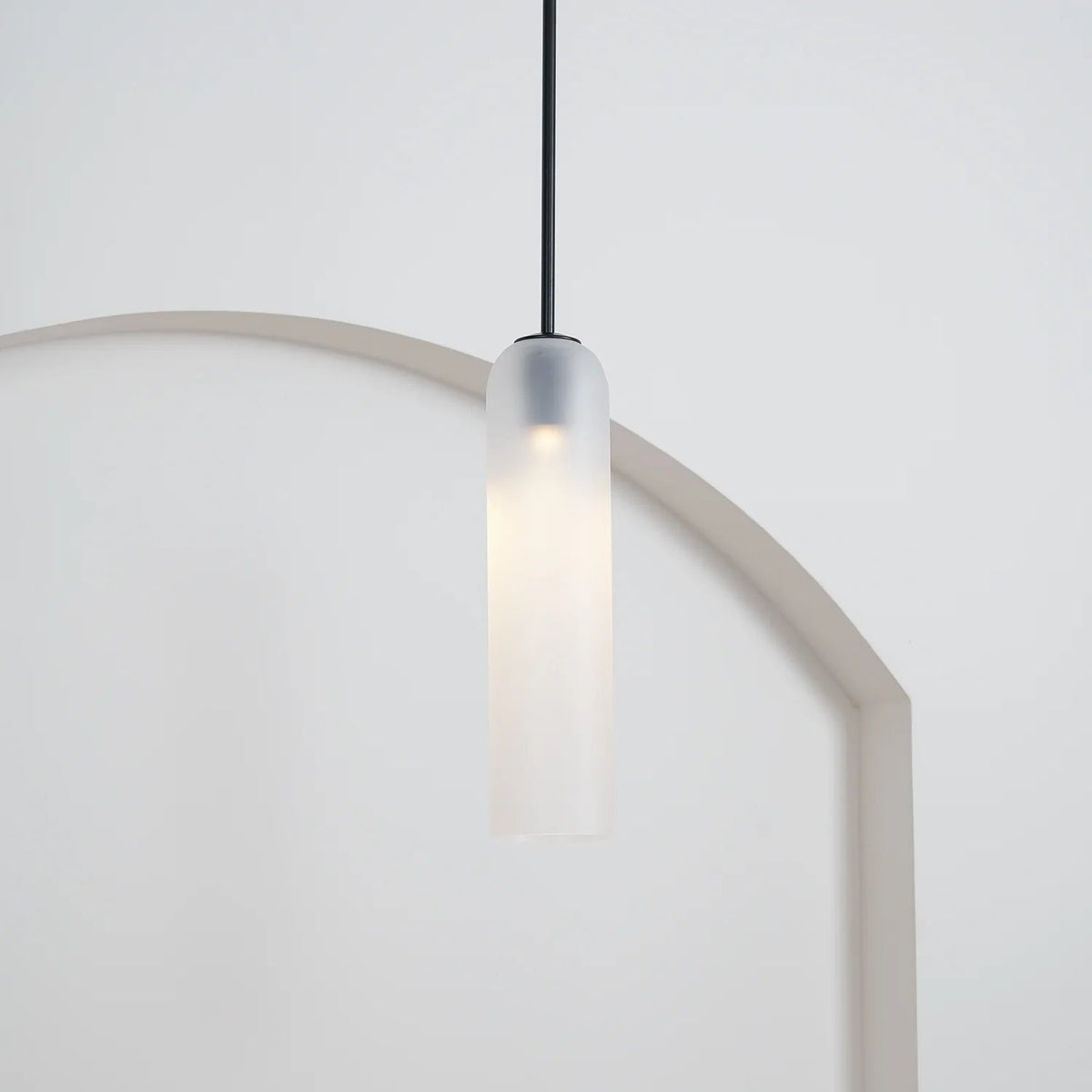Sleek Tube Glass Pendant Light