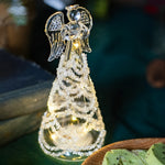 Lumière Céleste Glass Angel LED Table Lamp – Ethereal Night Light for Modern Interiors