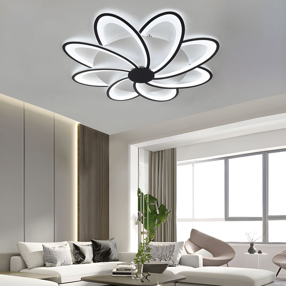 Modern Petal Flush Mount Light Acrylic Led Flower Shape Ceiling Lamp