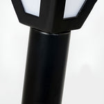Modern Solar LED Pathway Post Light – Black Metal & Acrylic Outdoor Landscape Lighting
