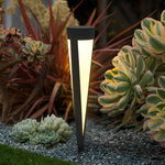 Modern Solar LED Lawn Light in Gray Aluminum for Garden Pathways