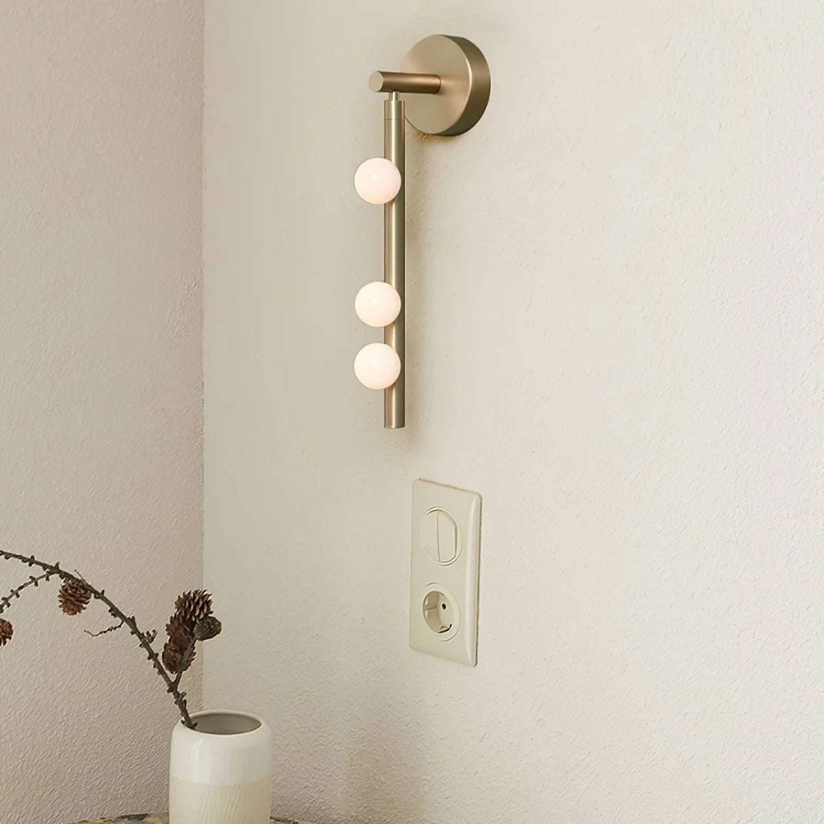 Elegant Brass Glass Wall Light