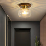 Square Iron Frame American Country Style Ceiling Light Fixture 1