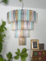 Lustrava Prism Chandelier – Handcrafted Murano Glass Pendant Light