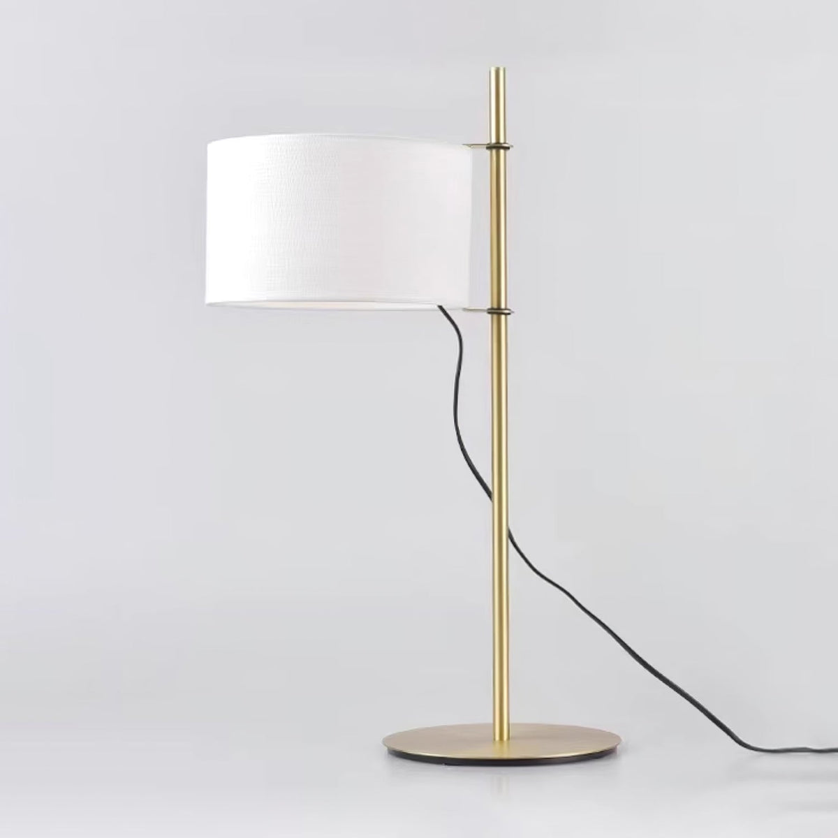 Lino Arc Table Lamp – Sculptural Brass & Fabric Designer Lamp for Modern Interiors