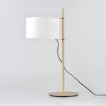 Lino Arc Table Lamp – Sculptural Brass & Fabric Designer Lamp for Modern Interiors