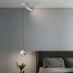 Small Metal Ball 3 Step Dimming Led Modern Pendant Lights With Spotlights