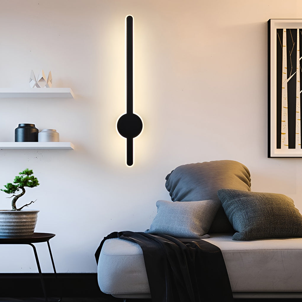 Modern LED Wall Sconce with Black, Gold, or White Hardware