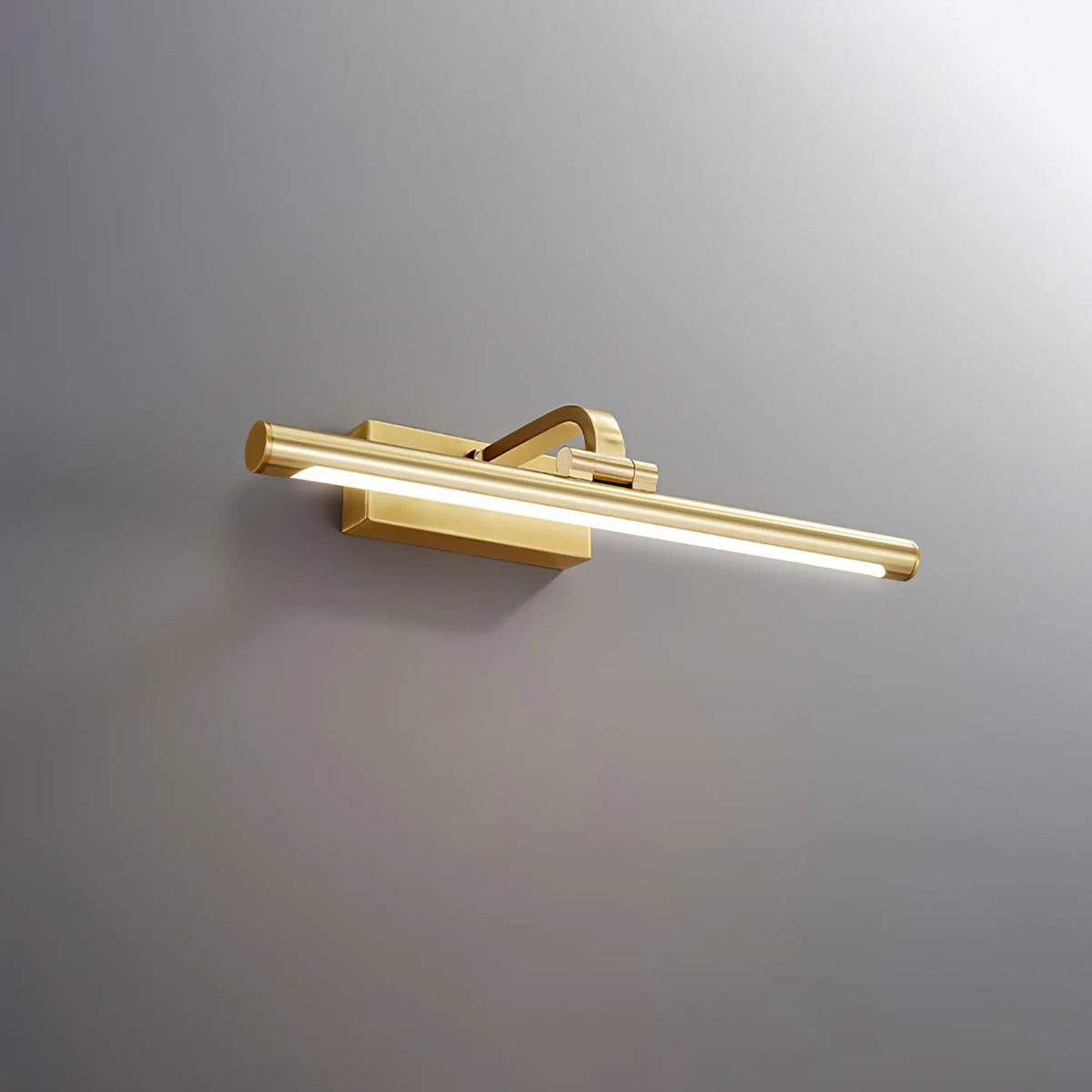 Luxe Brass Walnut Linear Wall Light