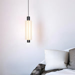 1 2 3 Heads Acrylic Cylinder Pendant Lights Modern Hanging Lamp In Gold Black