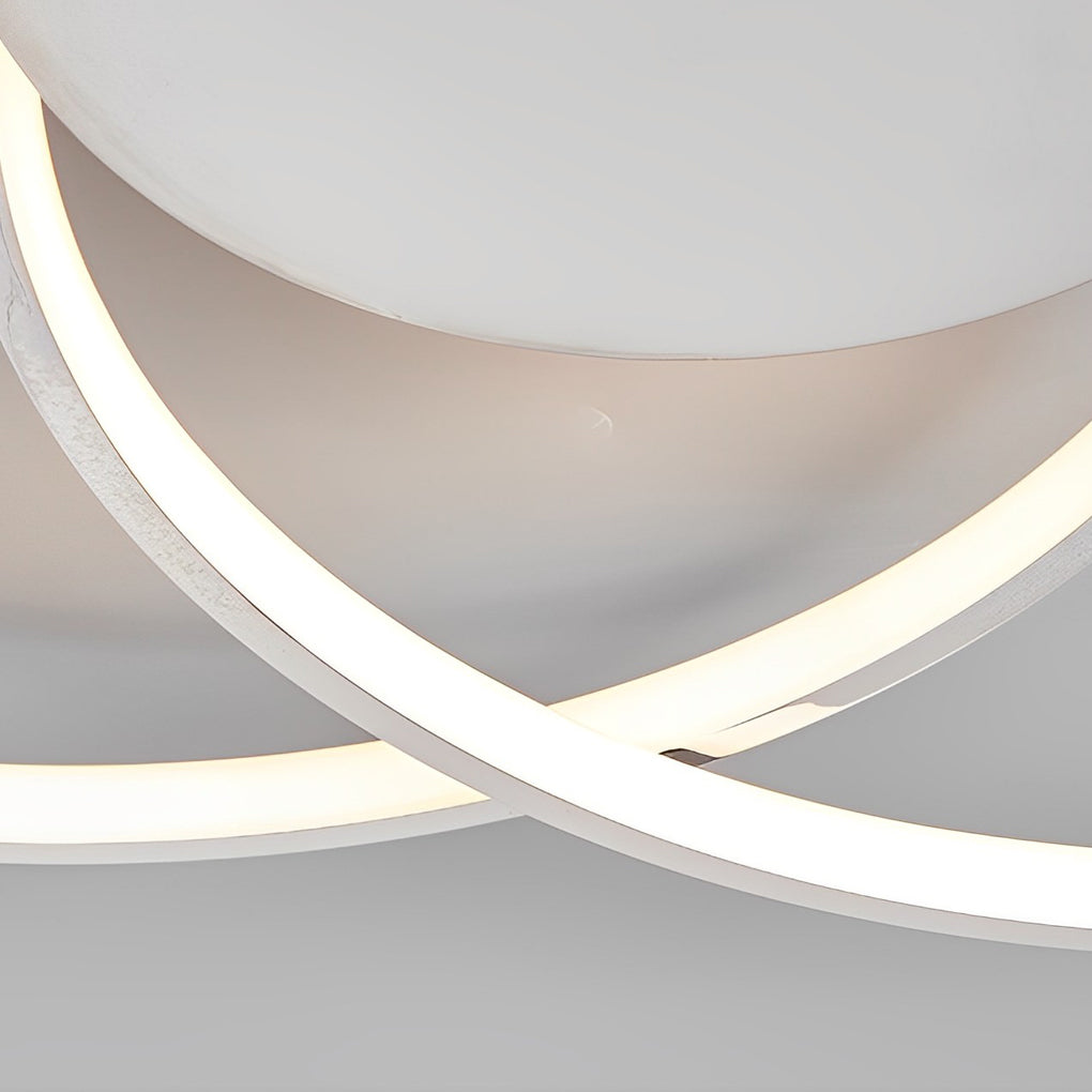 Aurelia Trio Ring LED Ceiling Light – Modern Nordic Semi Flush Mount