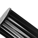 Rotating Stainless Steel Outdoor Floor Lamp with Vertical Slats