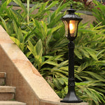 Classic Black LED Outdoor Post Light with Water Glass Lens