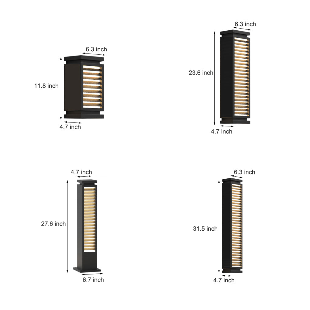 Waterproof Led Path Lights Outdoor Post Lights Garden Lights