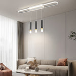 Long Circular Three Step Dimming Led Modern Ceiling Light Fixture Hanging Lamp