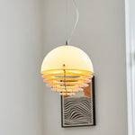 Mid Century Bauhaus Sunset Orange Pendant Lamp