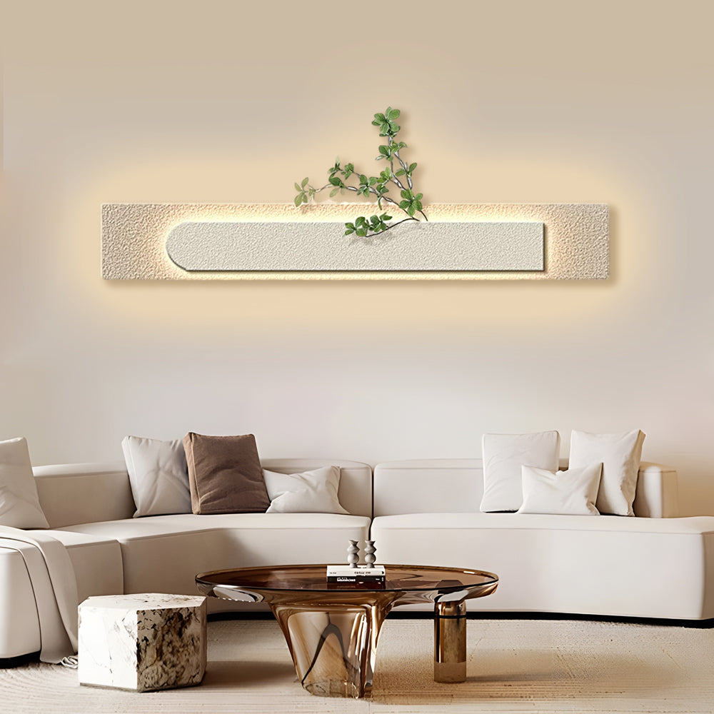 Rectangular Three Dimensional Sandstone Usb Remote Led Wall Lamp Painting