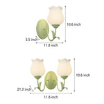 1 2 Lights Flowers Glass Three Step Dimming Green Modern Wall Lights Indoor