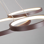 Aurelia Triple Ring LED Chandelier with Remote Dimmable Lighting