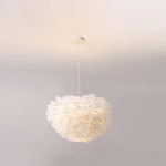 Fluffy Feather Pendant Light