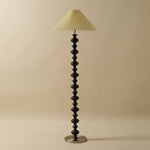 Sculpted Rhythm Wood Floor Lamp