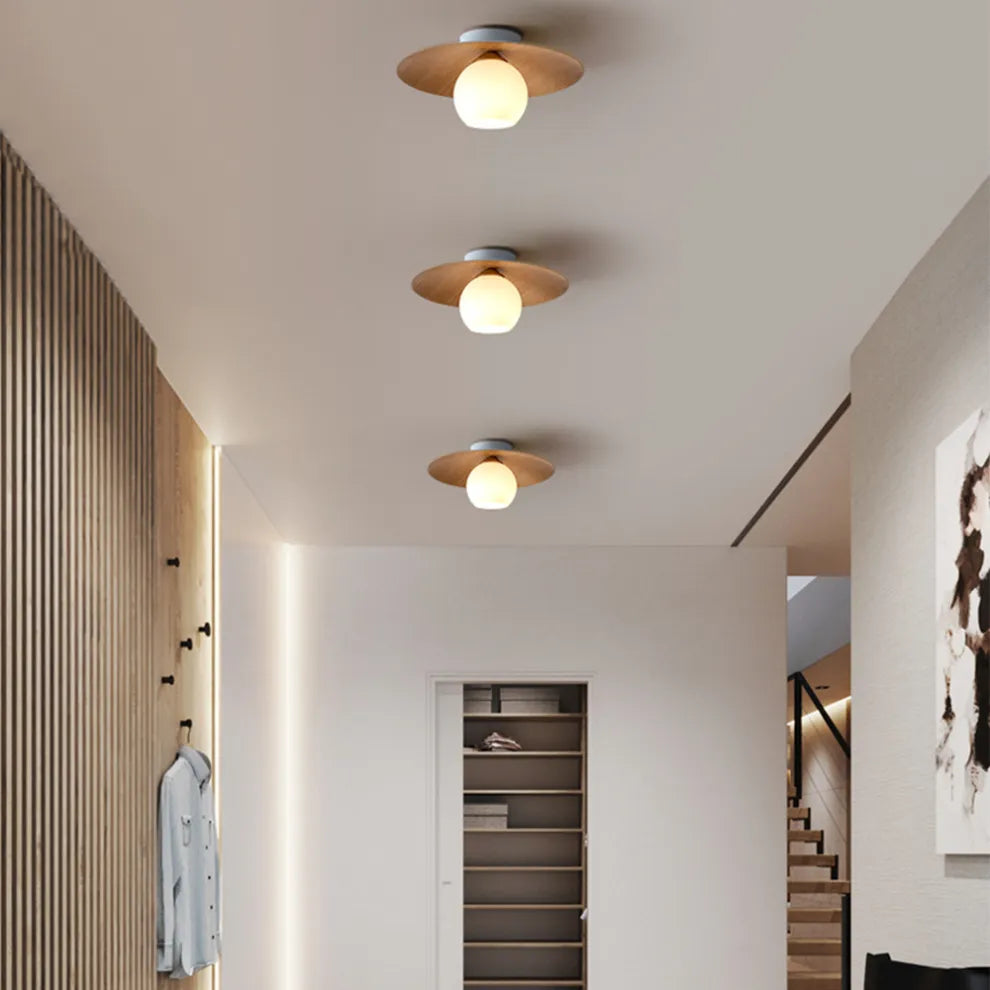 Minimalist Natural Timber Ceiling Lamp
