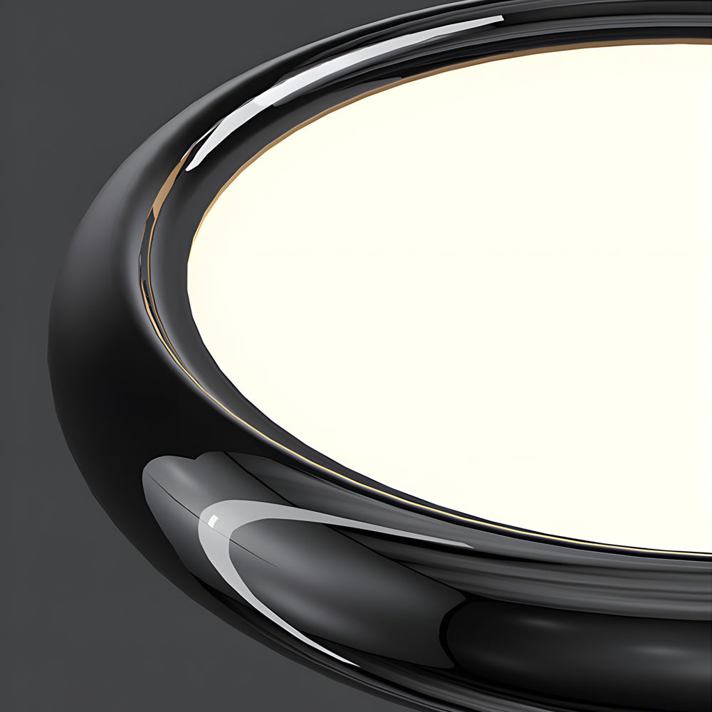 Modern 1 3 Light Black Chrome Round Metallic Led Pendant Light